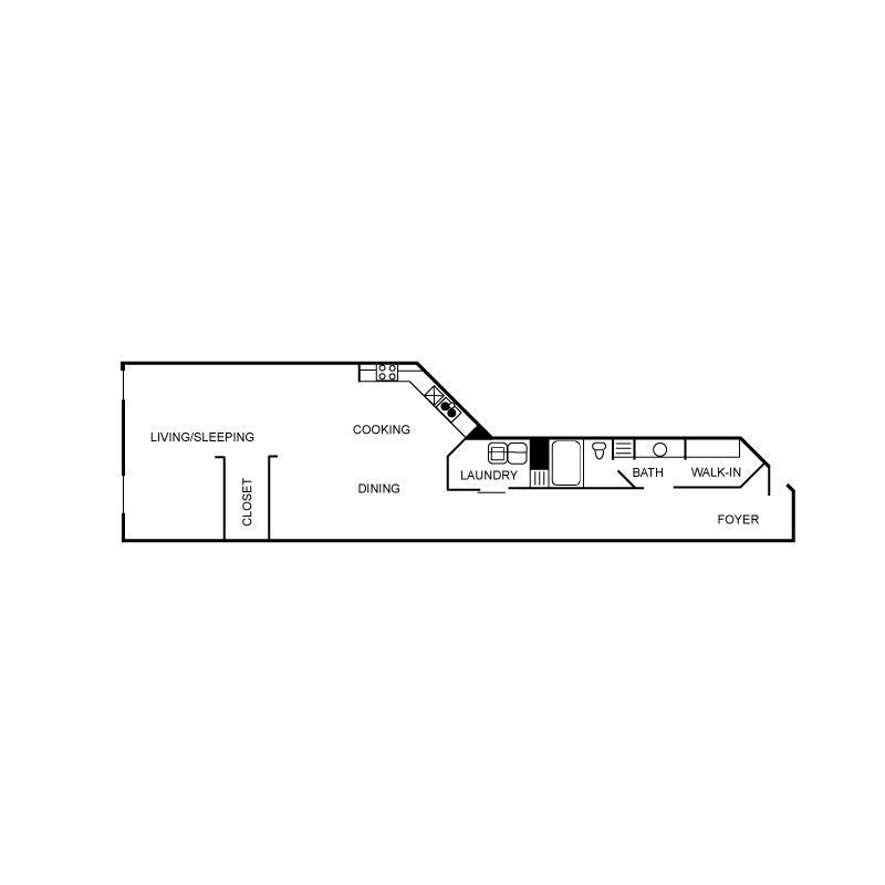 Floor plan layout diagram for a01e